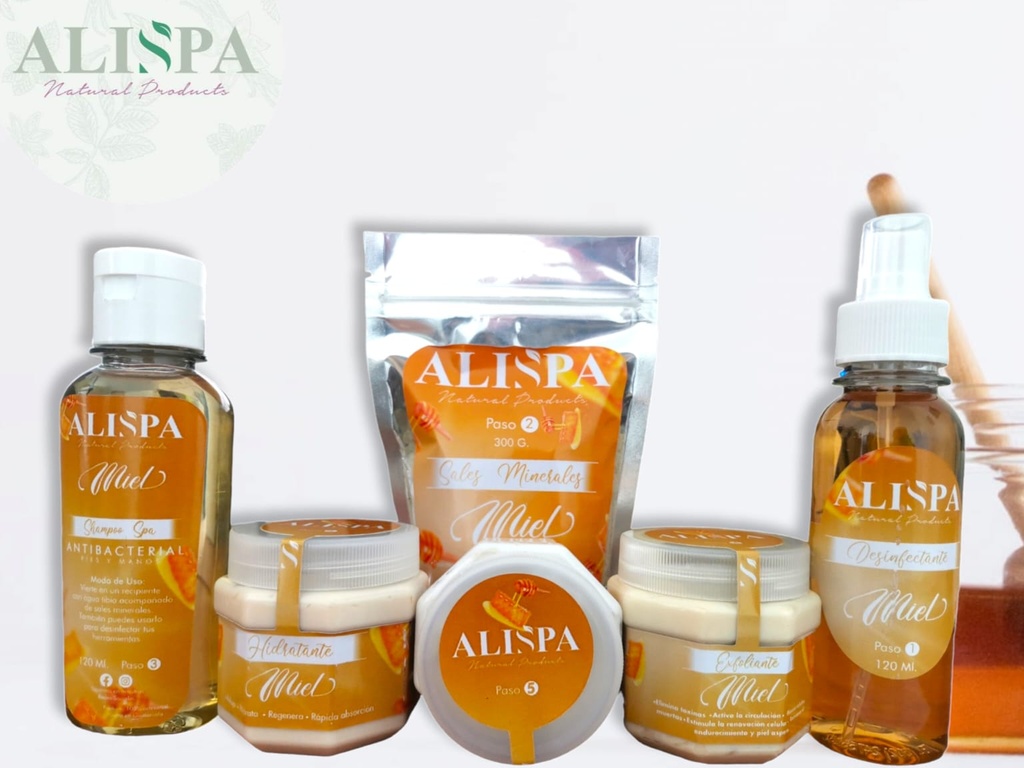 ALISPA kit baby miel pedicure y manicure 6 pasos